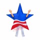 Patriot Star Mascot Costume Patriot Star Mascot Costume