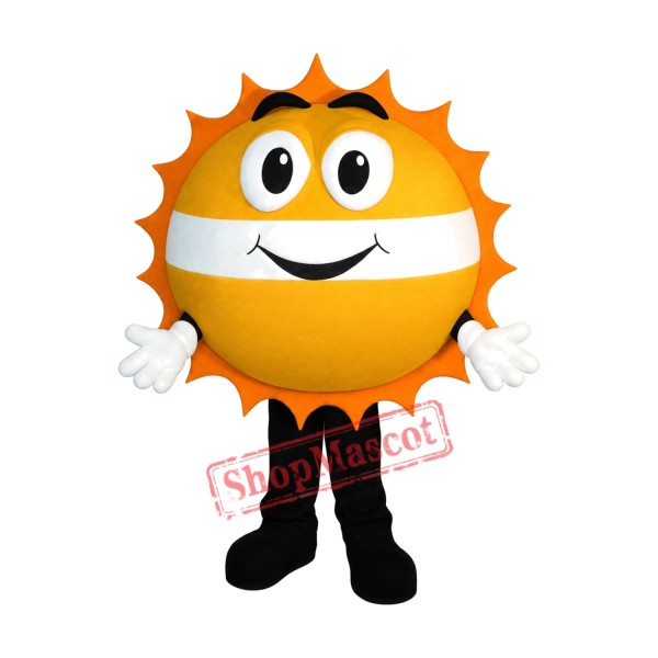 Golden Happy Sun Mascot Costume