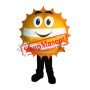 Golden Happy Sun Mascot Costume