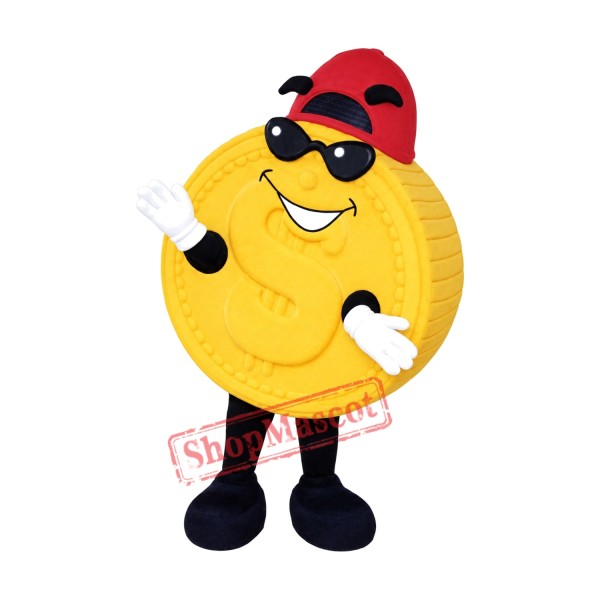 Yellow Coins Mascot Costume