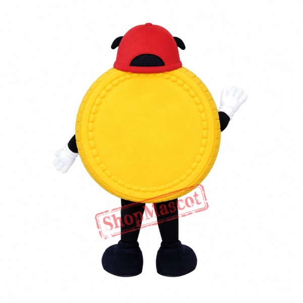 Yellow Coins Mascot Costume Yellow Coins Mascot Costume