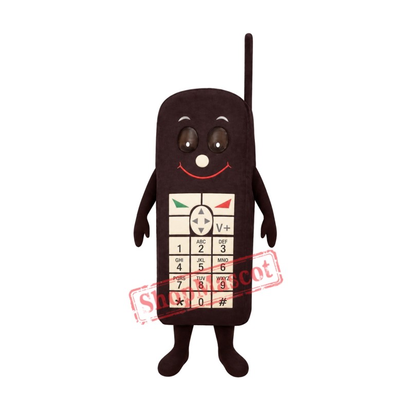 Black Cell Phone Mascot Costume Black Cell Phone Mascot Costume