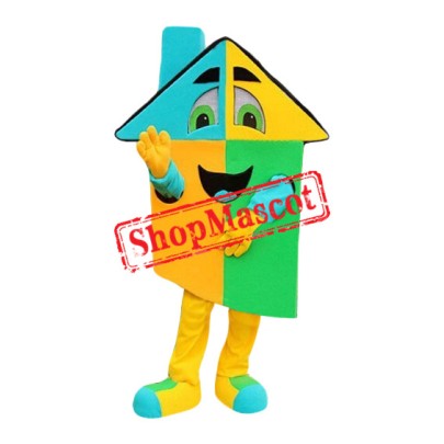 Superb Colorful House Mascot Costume