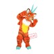Superb Orange Dragon Mascot Costume Superb Orange Dragon Mascot Costume