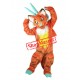 Superb Orange Dragon Mascot Costume