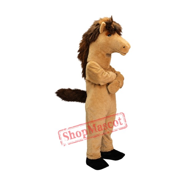 Brown Mustang Horse Mascot Costume