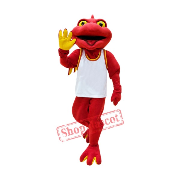 Sport Red Frog Mascot Costume