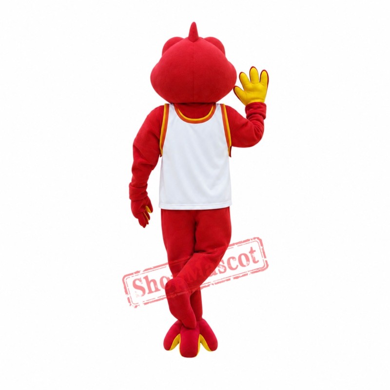 Sport Red Frog Mascot Costume Sport Red Frog Mascot Costume
