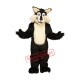 Superb Black Wolf Mascot Costume