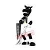 Superb Black Horse Mascot Costume