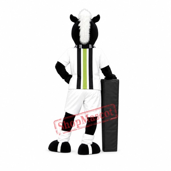 Superb Black Horse Mascot Costume