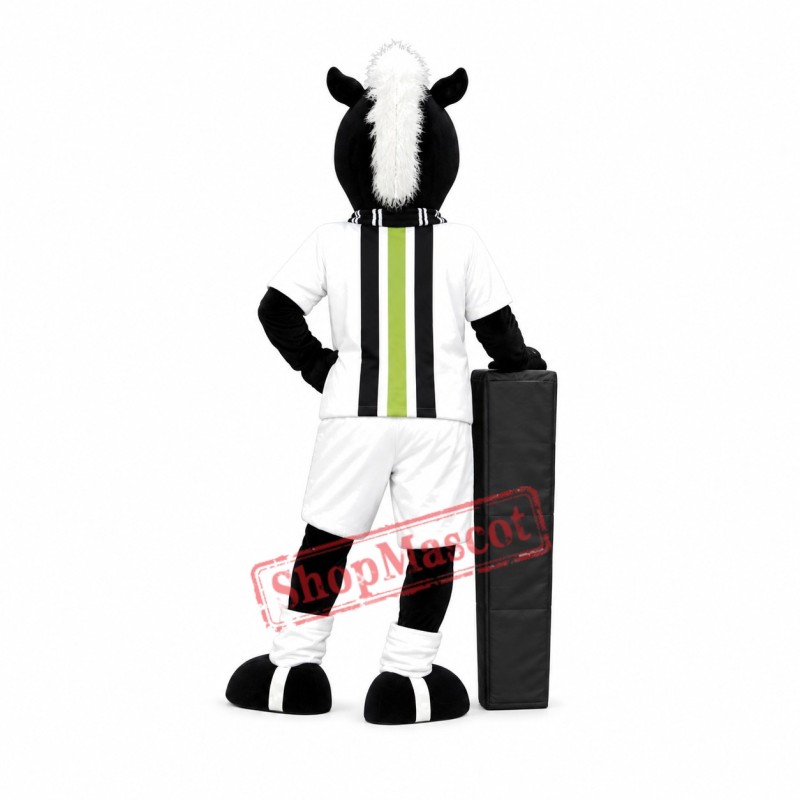 Superb Black Horse Mascot Costume