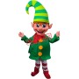 Superb Happy Christmas Elf Mascot Costume