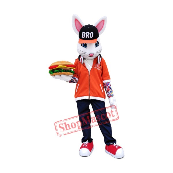 Superb White Rabbit Mascot Costume