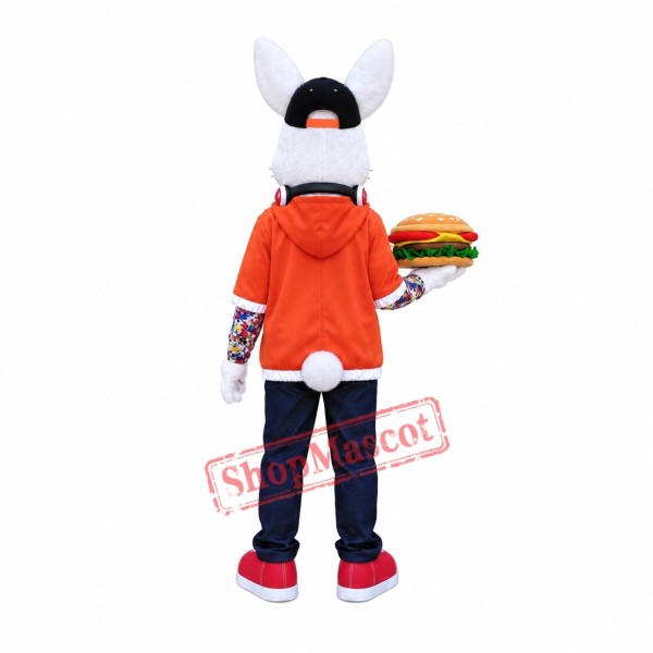 Superb White Rabbit Mascot Costume Superb White Rabbit Mascot Costume