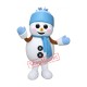 Blue Christmas Snowman Mascot Costume Blue Christmas Snowman Mascot Costume