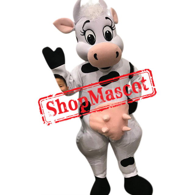 Superb Happy Cow Mascot Costume