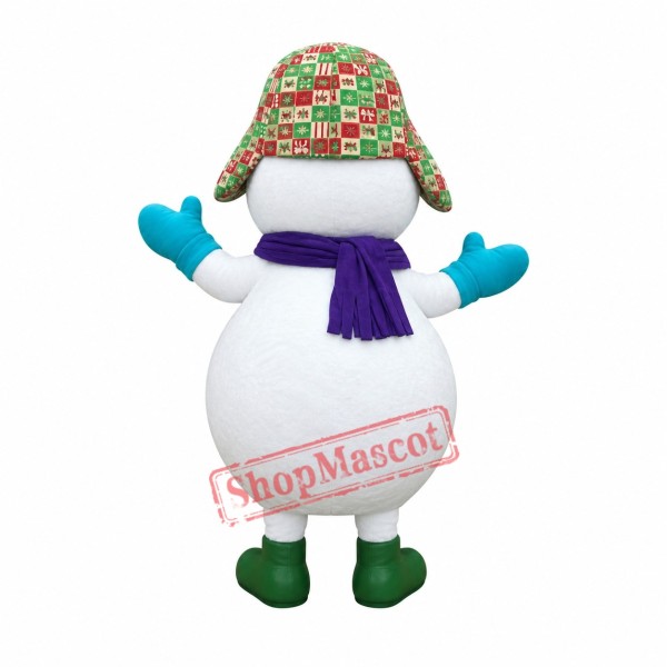 Super Cute Christmas Snowman Mascot Costume Super Cute Christmas Snowman Mascot Costume