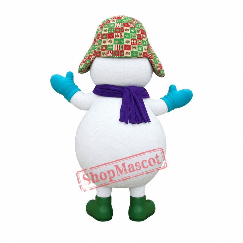 Super Cute Christmas Snowman Mascot Costume Super Cute Christmas Snowman Mascot Costume