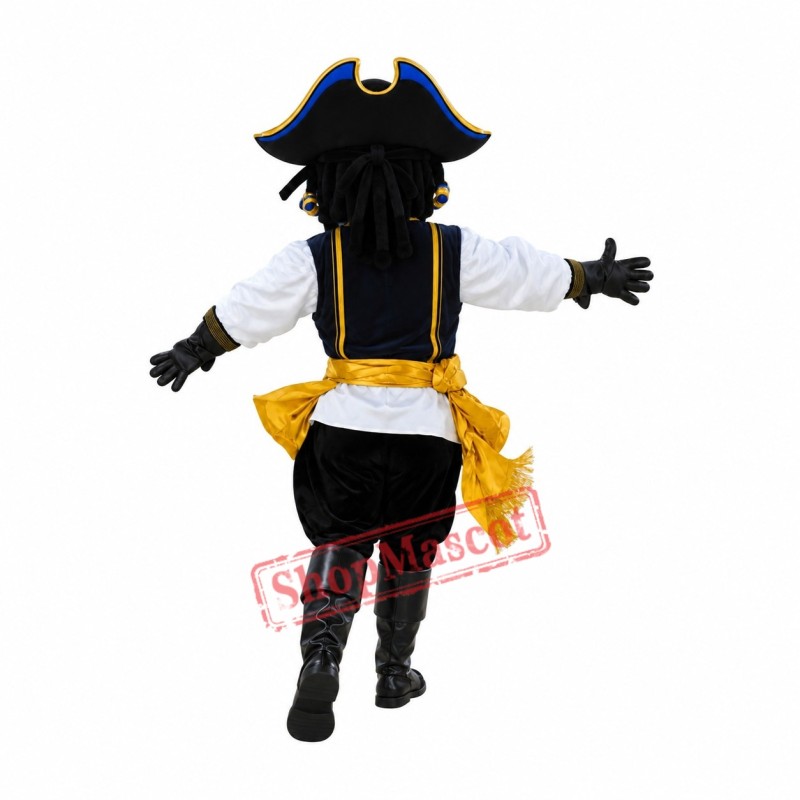 Superb Blue Pirate Mascot Costume