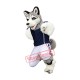 University Grey Husky Mascot Costume University Grey Husky Mascot Costume