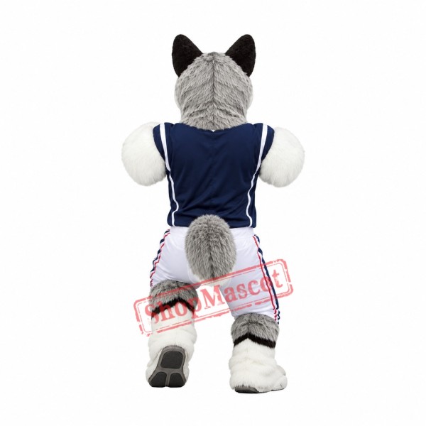 University Grey Husky Mascot Costume University Grey Husky Mascot Costume