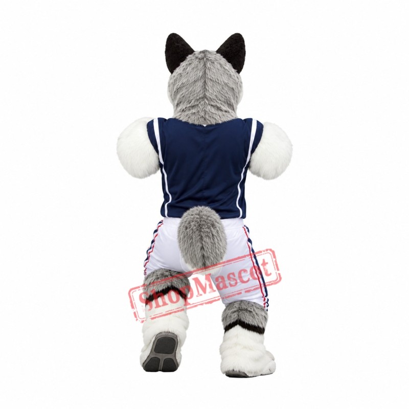 University Grey Husky Mascot Costume University Grey Husky Mascot Costume