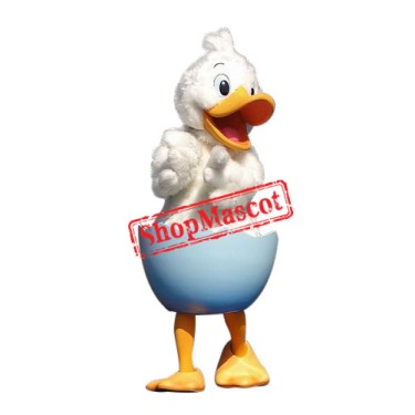 Superb White Duck Mascot Costume