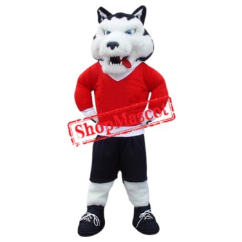 Superb Sport Wolf Mascot Costume