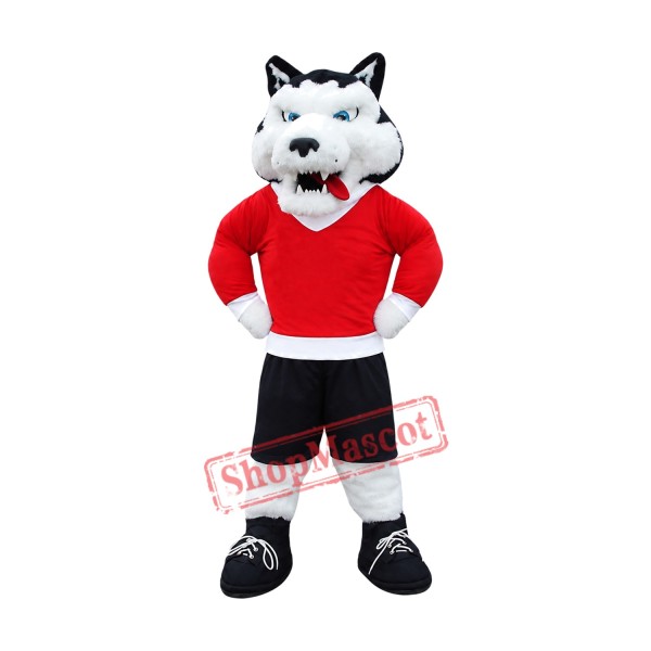 Superb Sport Wolf Mascot Costume