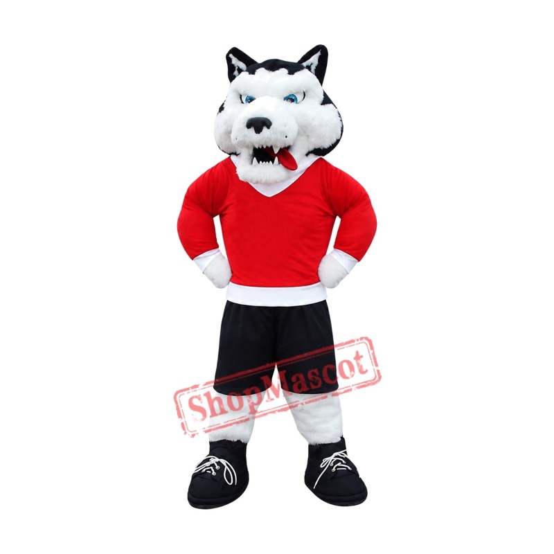 Superb Sport Wolf Mascot Costume Superb Sport Wolf Mascot Costume