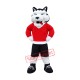 Superb Sport Wolf Mascot Costume Superb Sport Wolf Mascot Costume