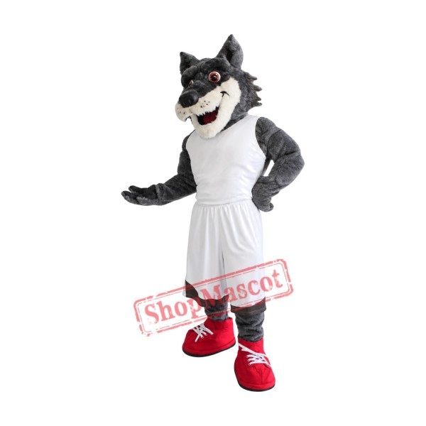 Power Sport Wolf Mascot Costume Power Sport Wolf Mascot Costume