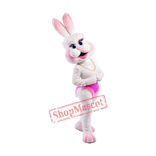 Happy Bunny Girl Mascot Costume Happy Bunny Girl Mascot Costume