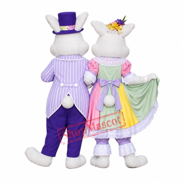 Mr. & Mrs. Easter Bunny Mascot Costume