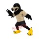 Superb Black Eagle Mascot Costume Superb Black Eagle Mascot Costume