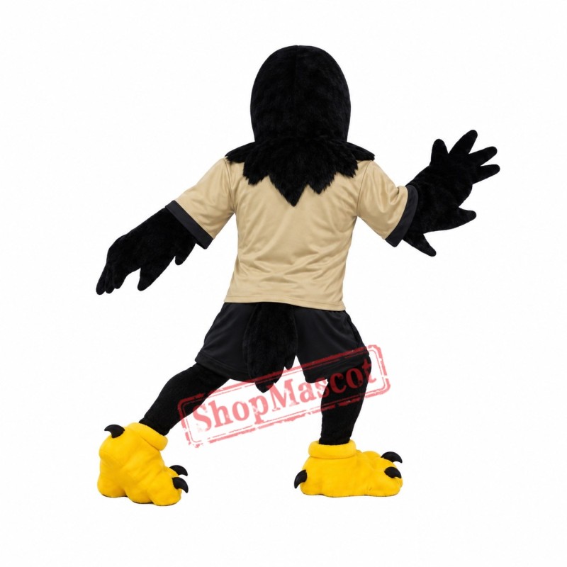 Superb Black Eagle Mascot Costume Superb Black Eagle Mascot Costume