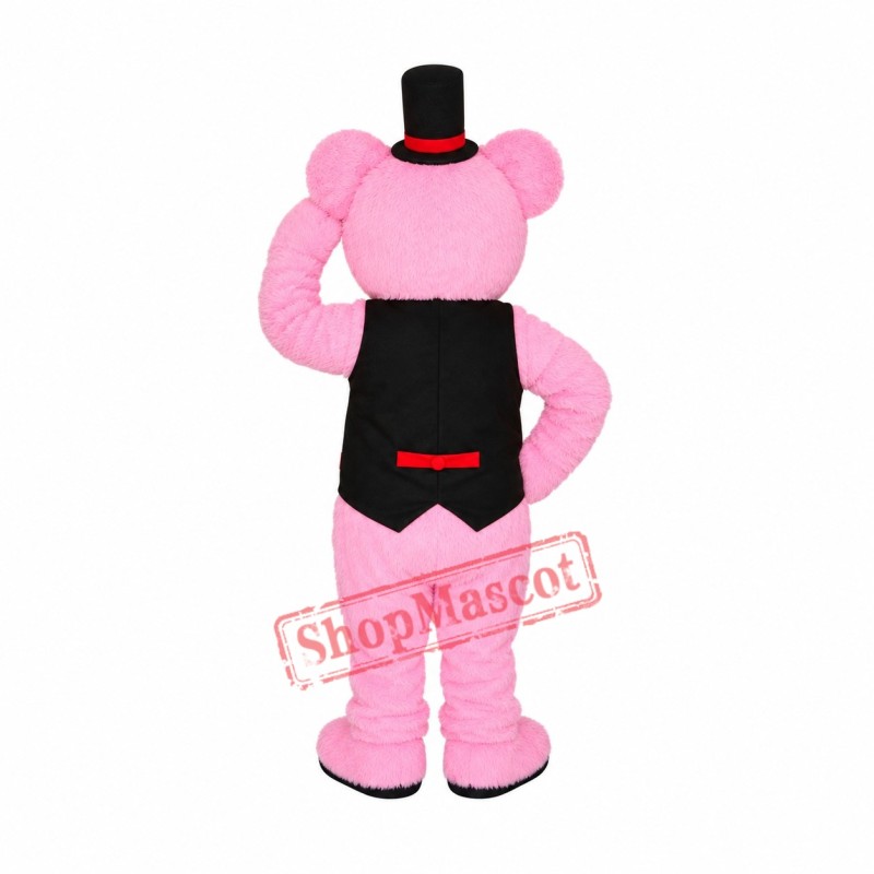 Super Pink Bear Mascot Costume Super Pink Bear Mascot Costume