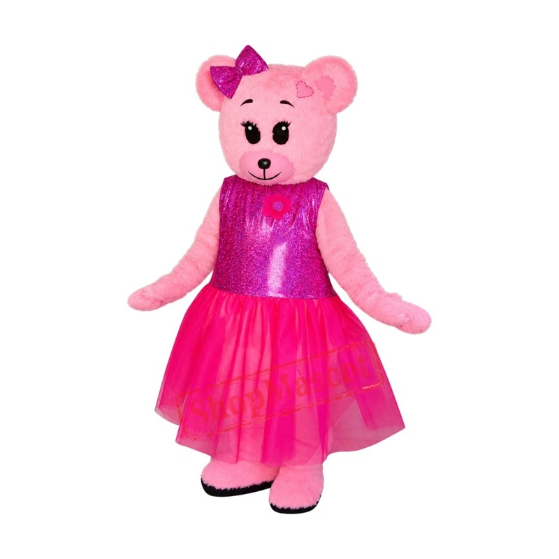 Beautiful Pink Bear Mascot Costume
