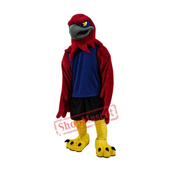 Superb Red Eagle Mascot Costume