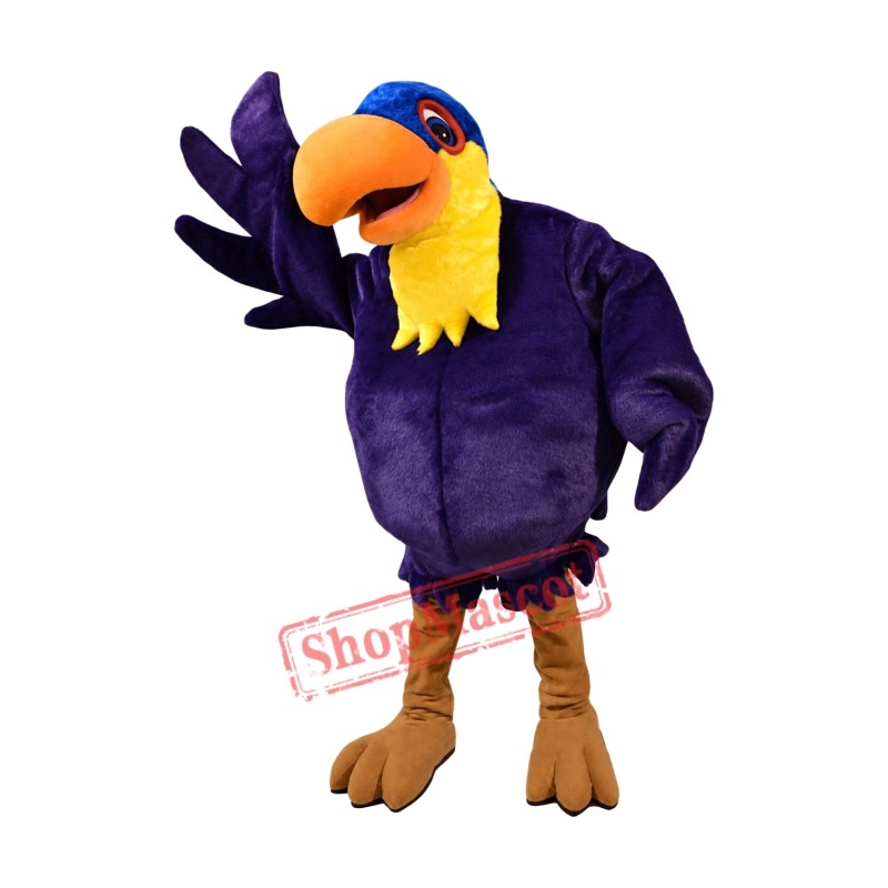 Purple Parrot Mascot Costume Purple Parrot Mascot Costume