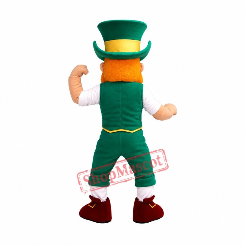 Power Leprechaun Mascot Costume Power Leprechaun Mascot Costume