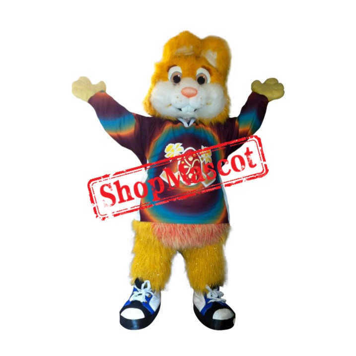Superb Yellow Bunny Mascot Costume