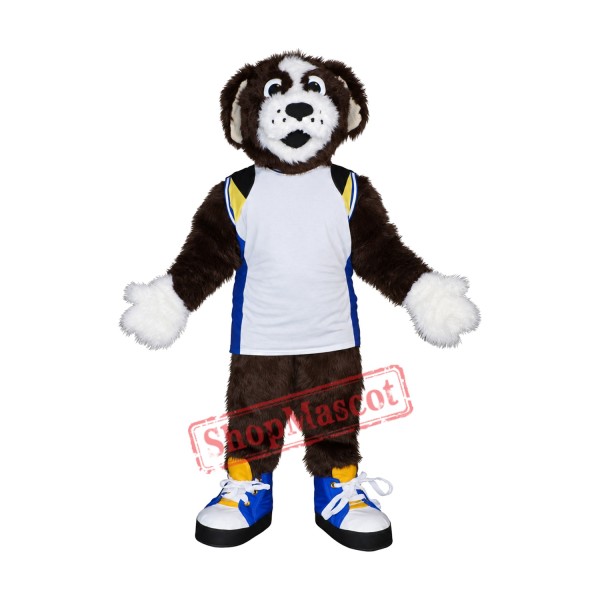 Superb Brown & White Dog Mascot Costume