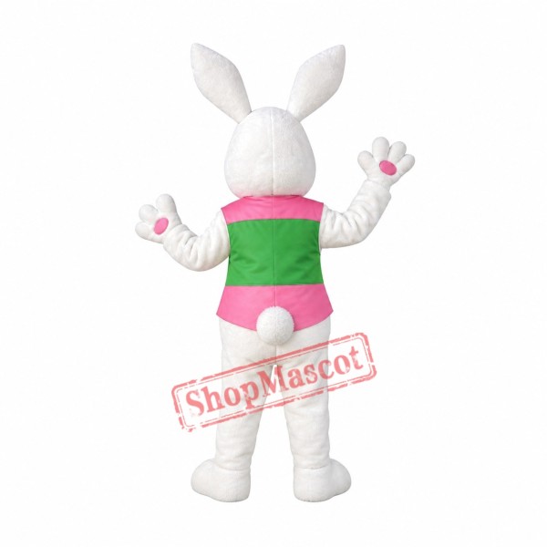 Pink & White Bunny Mascot Costume