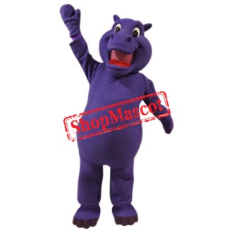 Superb Purple Hippo Mascot Costume