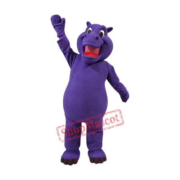 Superb Purple Hippo Mascot Costume