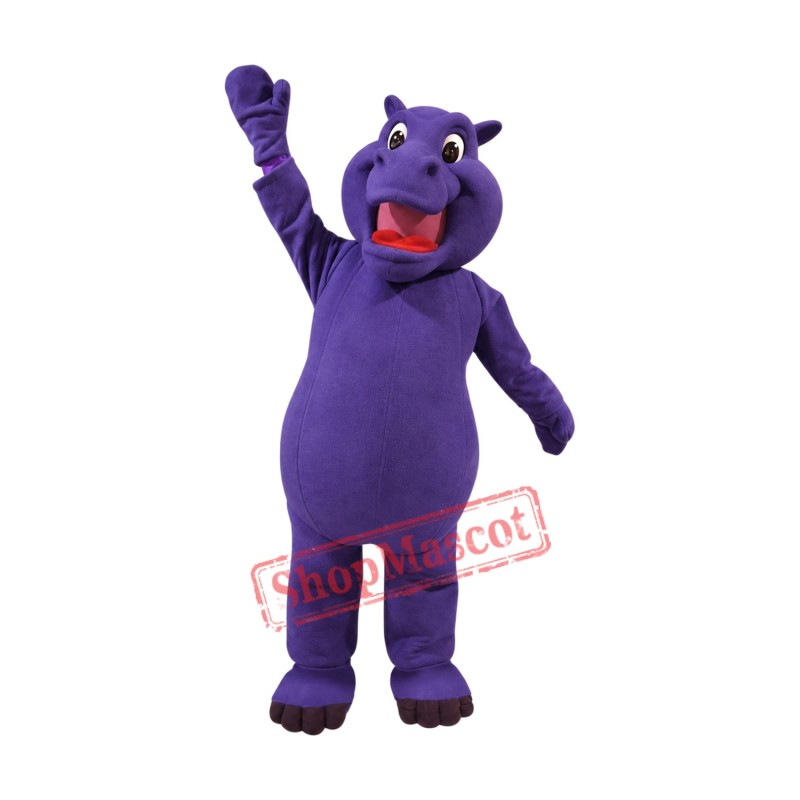 Superb Purple Hippo Mascot Costume Superb Purple Hippo Mascot Costume