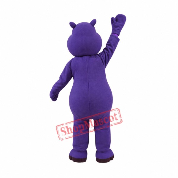 Superb Purple Hippo Mascot Costume Superb Purple Hippo Mascot Costume