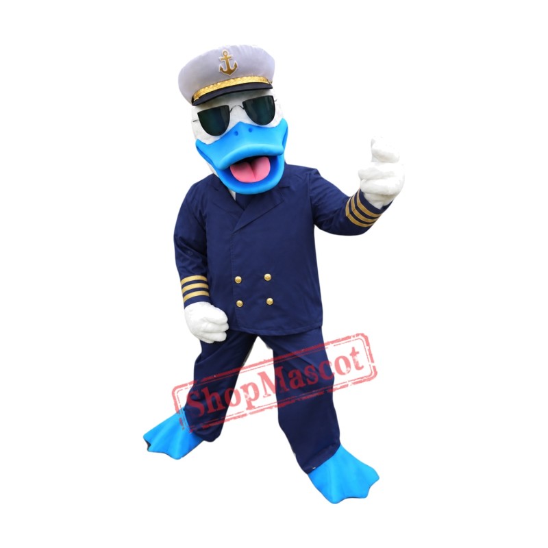 Navy Duck Mascot Costume Navy Duck Mascot Costume